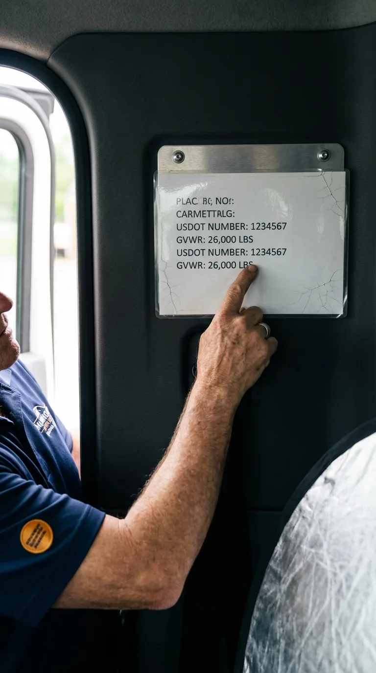 USDOT licensing placard verification in Dublin